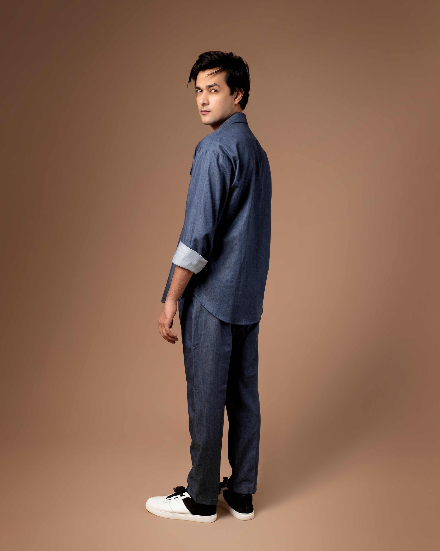 Denim Blue Co-ord Set With Flap Pockets
