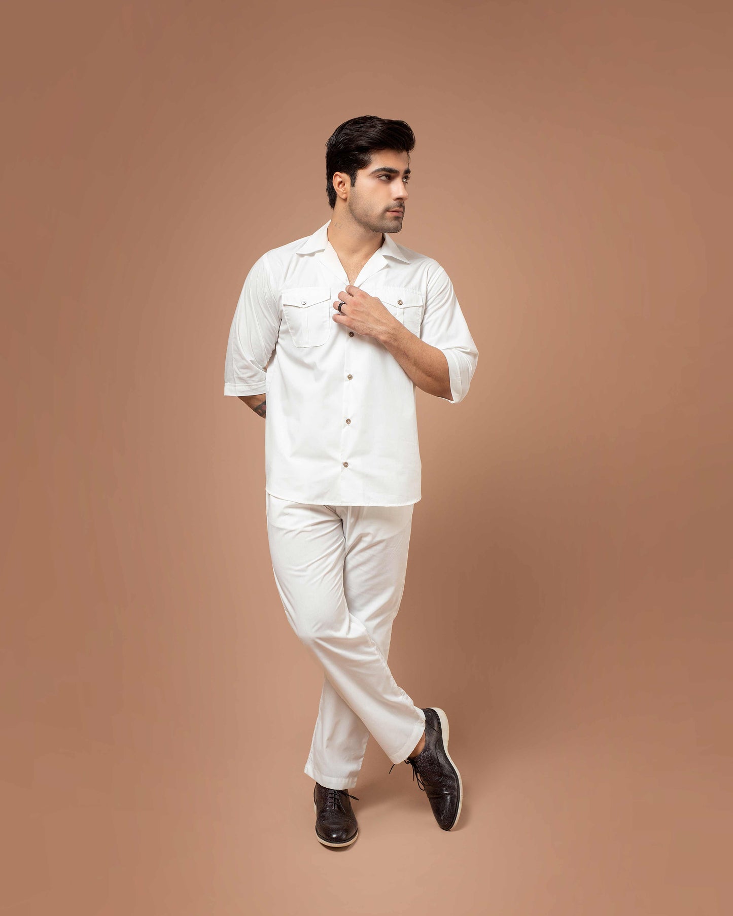 White Men Co-ord Set