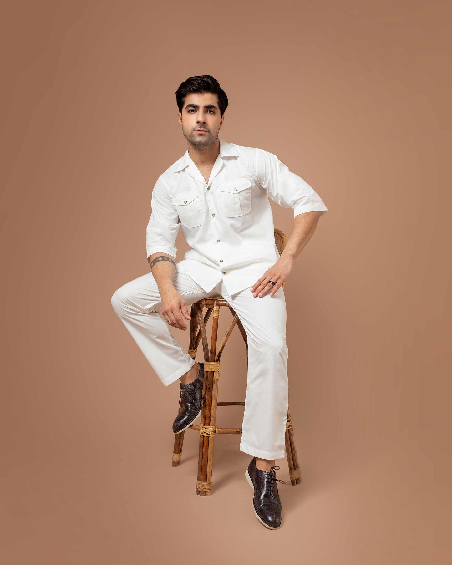 White Men Co-ord Set