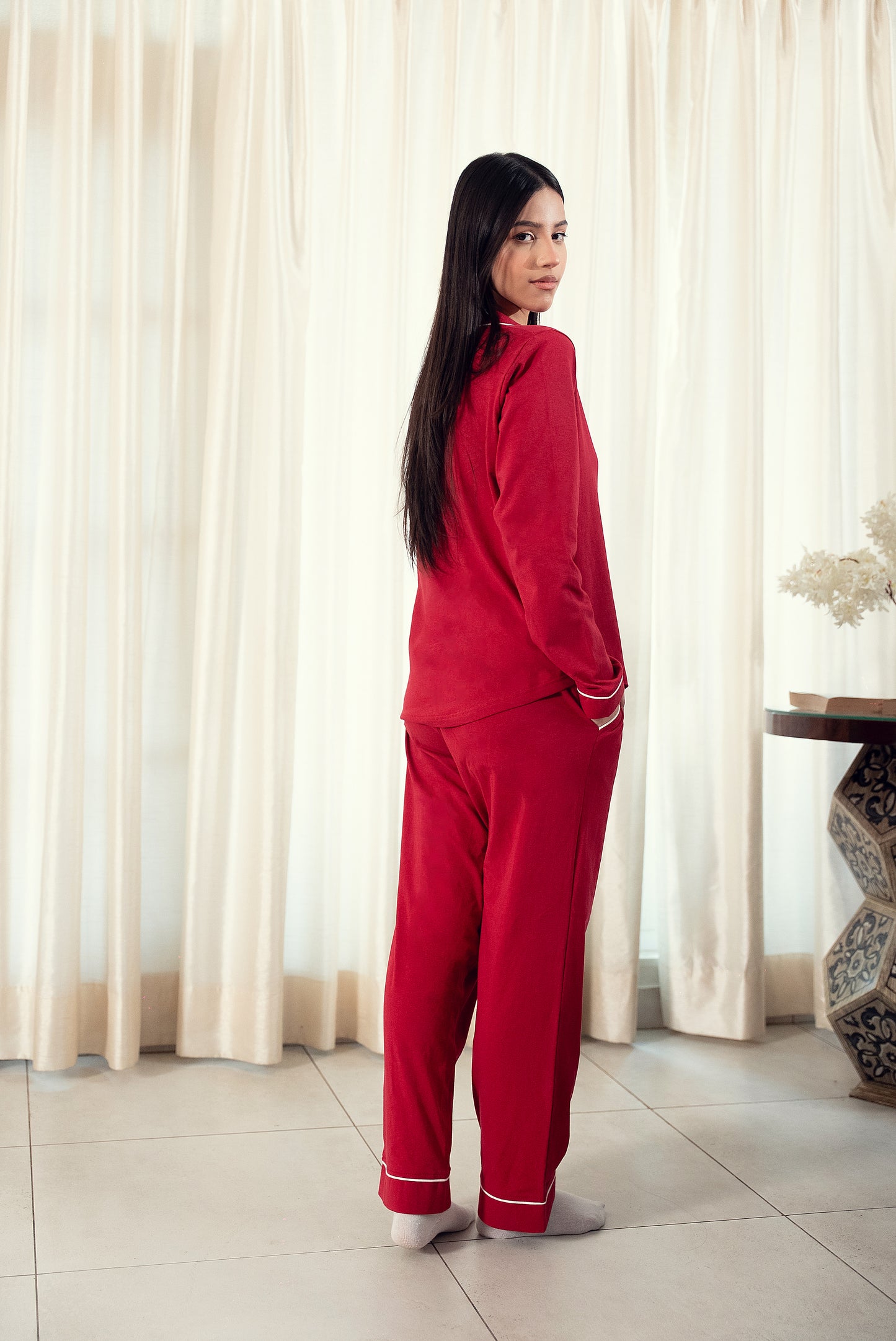 Solid Nightwear - Red