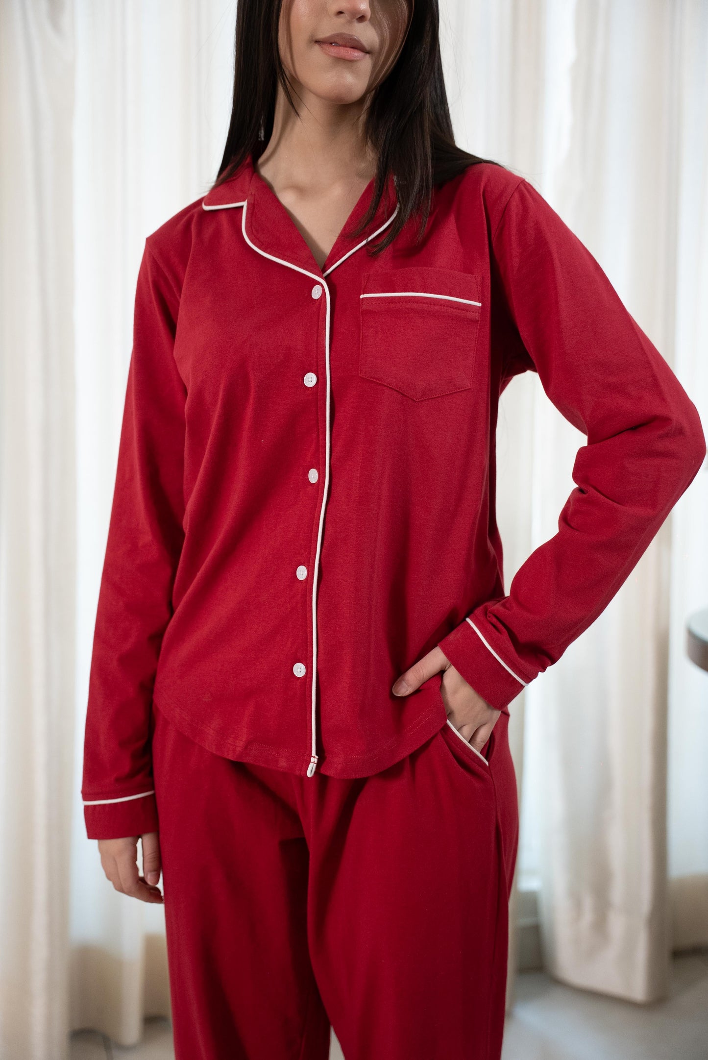 Solid Nightwear - Red