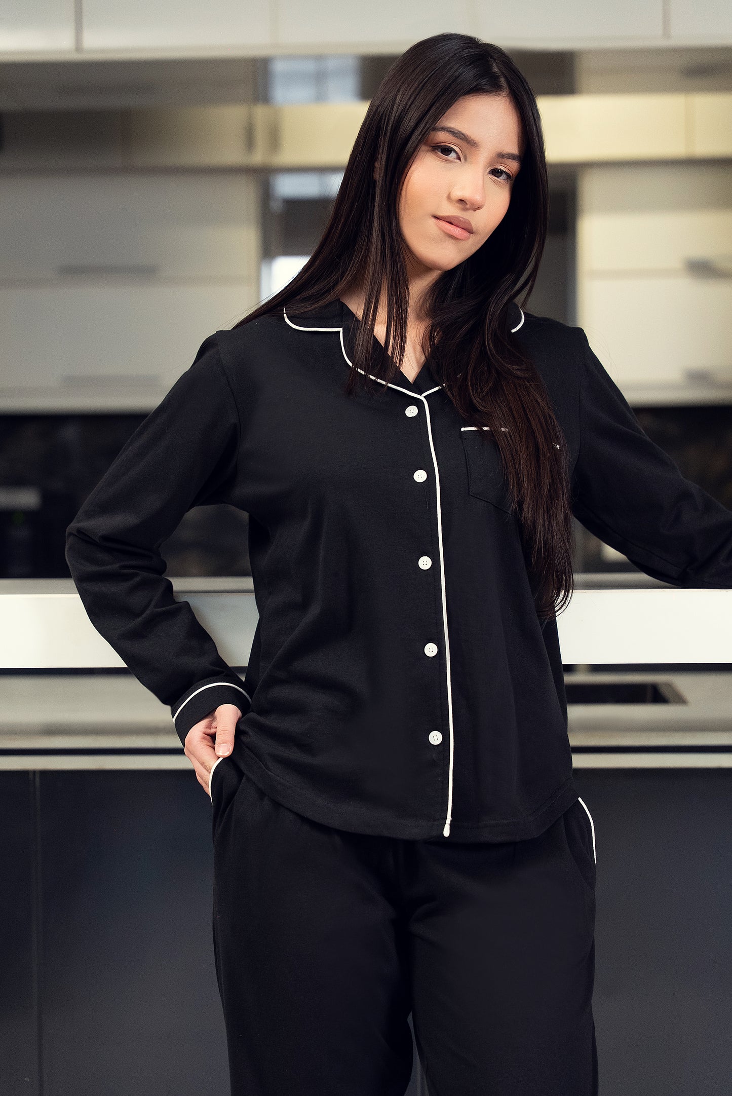 Solid Nightwear - Black