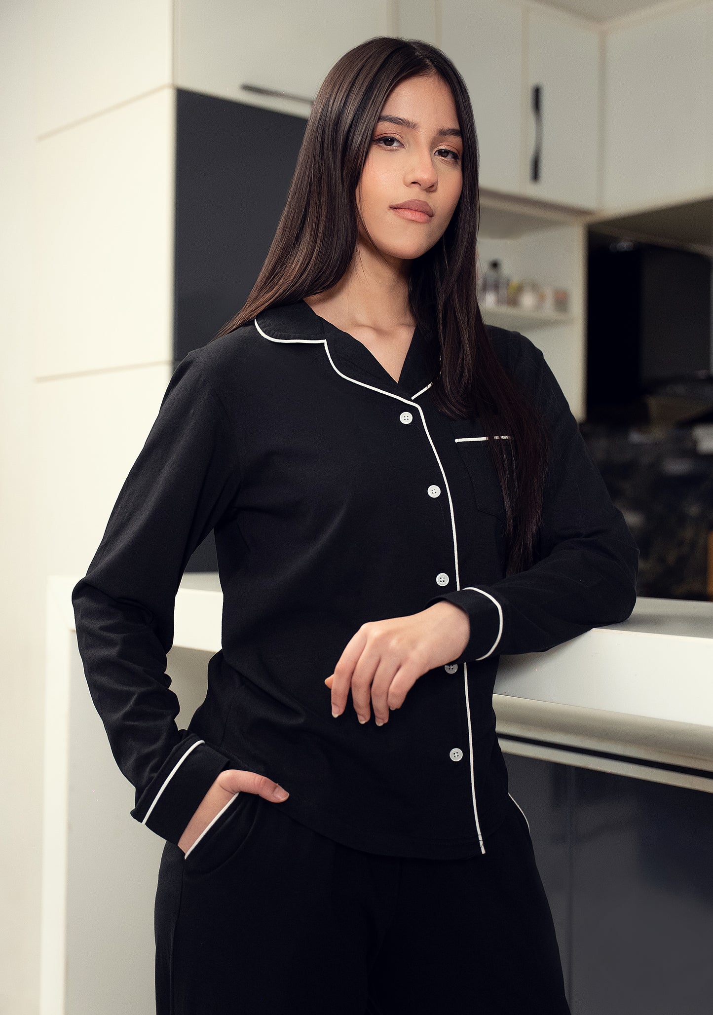 Solid Nightwear - Black