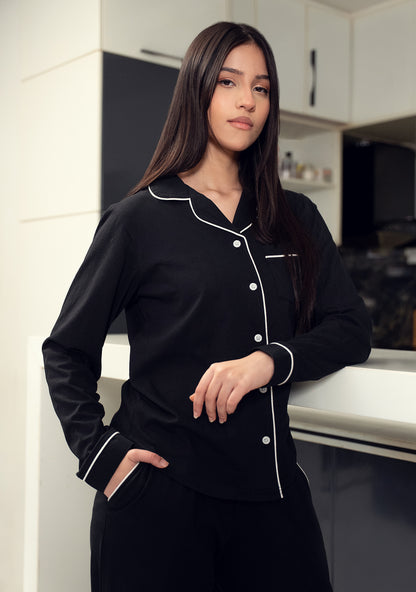 Solid Nightwear - Black