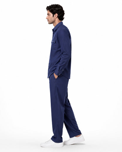 Blue Co-ord Set With Flap Pockets