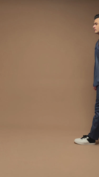 Denim Blue Co-ord Set With Flap Pockets